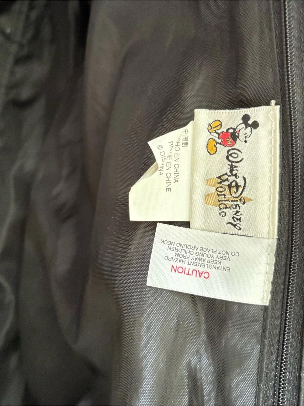 Disney Olive Green Canvas Messenger Bag with Brown Trim and Mickey